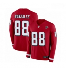 Atlanta Falcons 88 Tony Gonzalez Limited Red Therma Long Sleeve NFL Jersey