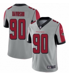 Atlanta Falcons 90 Marlon Davidson Silver Stitched NFL Limited Inverted Legend Jersey