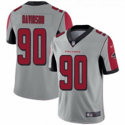 Atlanta Falcons 90 Marlon Davidson Silver Stitched NFL Limited Inverted Legend Jersey