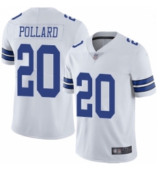 Dallas Cowboys 20 Tony Pollard White Stitched Football Vapor Untouchable Limited Jersey