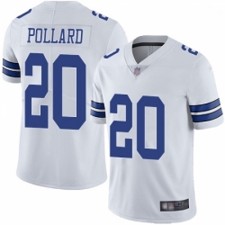 Dallas Cowboys 20 Tony Pollard White Stitched Football Vapor Untouchable Limited Jersey