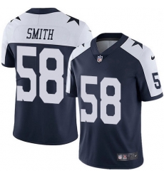Dallas Cowboys 58 Aldon Smith Navy Blue Thanksgiving Stitched NFL Vapor Untouchable Limited Throwback Jersey