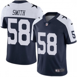 Dallas Cowboys 58 Aldon Smith Navy Blue Thanksgiving Stitched NFL Vapor Untouchable Limited Throwback Jersey