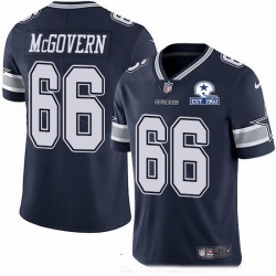 Dallas Cowboys 66 Connor McGovern Navy Blue Team Color Stitched With Established In 1960 Patch NFL Vapor Untouchable Limited Jersey