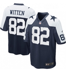 Dallas Cowboys 82 Jason Witten Game Navy Blue Throwback Alternate NFL Jersey