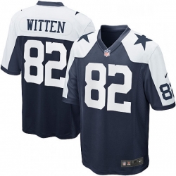Dallas Cowboys 82 Jason Witten Game Navy Blue Throwback Alternate NFL Jersey