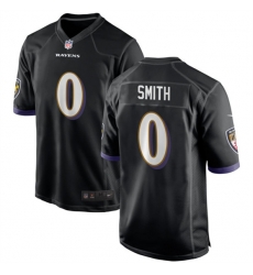 Baltimore Ravens 0 Roquan Smith Black Game Football Jersey