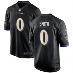 Baltimore Ravens 0 Roquan Smith Black Game Football Jersey