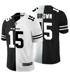 Baltimore Ravens 15 Marquise Brown Black And White Split Vapor Untouchable Limited Jersey Baltimore Ravens 15 Marquise Brown Black And White Split Vapor Untouchable Limited Jersey