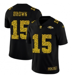 Baltimore Ravens 15 Marquise Brown Leopard Print Fashion Vapor Limited NFL Jersey Black Baltimore Ravens 15 Marquise Brown Leopard Print Fashion Vapor Limited NFL Jersey Black