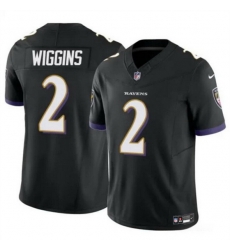 Baltimore Ravens 2 Nate Wiggins Black F U S E Vapor Limited Football Jersey