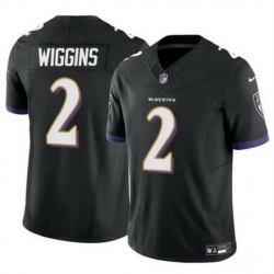 Baltimore Ravens 2 Nate Wiggins Black F U S E Vapor Limited Football Jersey