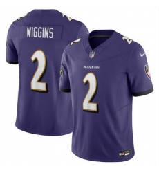 Baltimore Ravens 2 Nate Wiggins Purple F U S E Vapor Limited Football Jersey