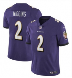 Baltimore Ravens 2 Nate Wiggins Purple Vapor Limited Football Jersey