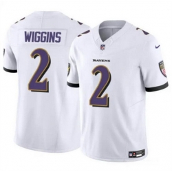 Baltimore Ravens 2 Nate Wiggins White F U S E Vapor Limited Football Jersey