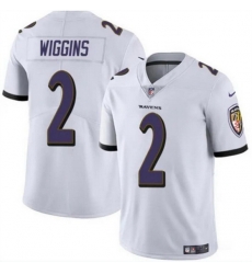 Baltimore Ravens 2 Nate Wiggins White Vapor Limited Football Jersey