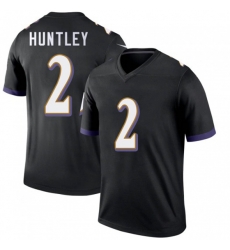 Baltimore Ravens 2 Tyler Huntley Black Vapor Untouchable Limited Jersey