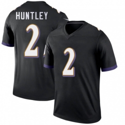 Baltimore Ravens 2 Tyler Huntley Black Vapor Untouchable Limited Jersey