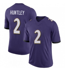 Baltimore Ravens 2 Tyler Huntley Purple Vapor Untouchable Limited Jersey