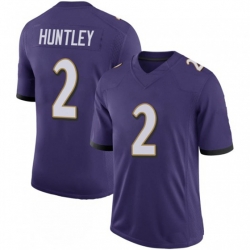 Baltimore Ravens 2 Tyler Huntley Purple Vapor Untouchable Limited Jersey