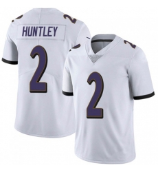 Baltimore Ravens 2 Tyler Huntley White Vapor Untouchable Limited Jersey