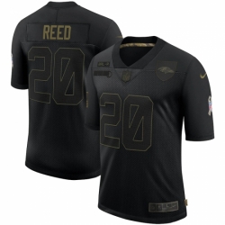 Baltimore Ravens 20 Ed Reed Black 2020 Salute To Service Limited Jersey