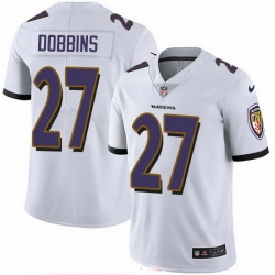 Baltimore Ravens 27 J K Dobbins White Stitched NFL Vapor Untouchable Limited Jersey