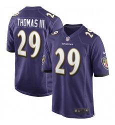 Baltimore Ravens 29 Earl Thomas Purple Game Jersey