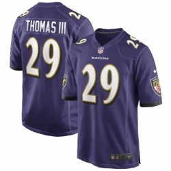 Baltimore Ravens 29 Earl Thomas Purple Game Jersey