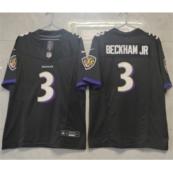Baltimore Ravens 3 Odell Beckham Jr Black 2023 F U S E Vapor Untouchable Stitched Football Jersey