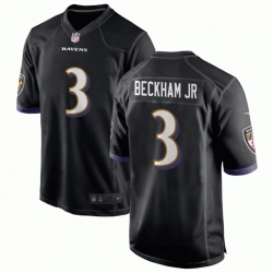 Baltimore Ravens 3 Odell Beckham Jr Black NFL Vapor Limited Jerseys