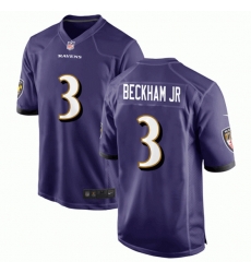 Baltimore Ravens 3 Odell Beckham Jr Purple NFL Vapor Limited Jerseys