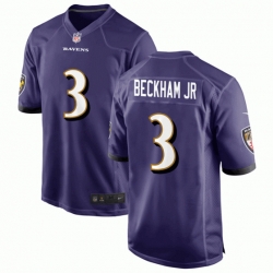 Baltimore Ravens 3 Odell Beckham Jr Purple NFL Vapor Limited Jerseys