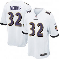 Baltimore Ravens 32 Eric Weddle Game White NFL Jersey