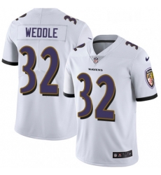 Baltimore Ravens 32 Eric Weddle White Vapor Untouchable Limited Player NFL Jersey