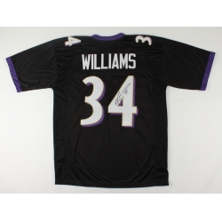 Baltimore Ravens 34 Ricky Williams Black Throwback Stitched Jersey