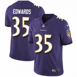Baltimore Ravens 35 Gus Edwards Purple Team Color Stitched NFL Vapor Untouchable Limited Jersey