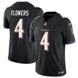 Baltimore Ravens 4 Zay Flowers Black 2023 F U S E Vapor Limited Football Jersey