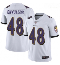 Baltimore Ravens 48 Patrick Onwuasor White Stitched Football Vapor Untouchable Limited Jersey