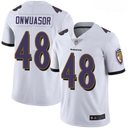Baltimore Ravens 48 Patrick Onwuasor White Stitched Football Vapor Untouchable Limited Jersey