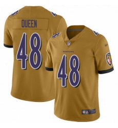 Baltimore Ravens 48 Patrick Queen Gold Stitched NFL Limited Inverted Legend Jersey Baltimore Ravens 48 Patrick Queen Gold Stitched NFL Limited Inverted Legend Jersey