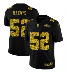 Baltimore Ravens 52 Ray Lewis Black Leopard Print Fashion Vapor Limited NFL Jersey