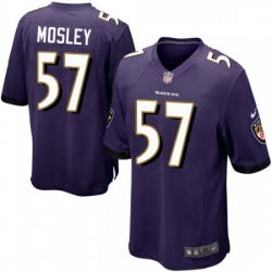 Baltimore Ravens 57 CJ Mosley Game Purple Team Color NFL Jersey