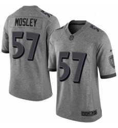 Baltimore Ravens 57 CJ Mosley Limited Gray Gridiron NFL Jersey