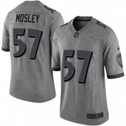 Baltimore Ravens 57 CJ Mosley Limited Gray Gridiron NFL Jersey