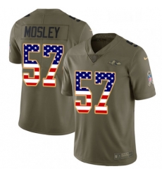 Baltimore Ravens 57 CJ Mosley Limited OliveUSA Flag Salute To Service NFL Jersey