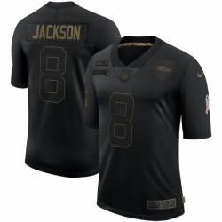 Baltimore Ravens 8 Lamar Jackson Black 2020 Salute To Service Limited Jersey