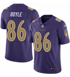Baltimore Ravens 86 Nick Boyle Purple Stitched NFL Limited Rush Jersey