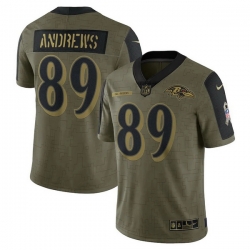 Baltimore Ravens 89 Mark Andrews Olive 2021 Salute To Service Limited Player Jersey