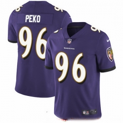 Baltimore Ravens 96 Domata Peko Sr Purple Team Color Stitched NFL Vapor Untouchable Limited Jersey